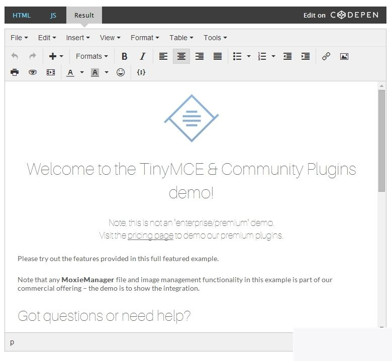 TinyMCE(可视化HTML编纂器) v5.8.2-零度空间