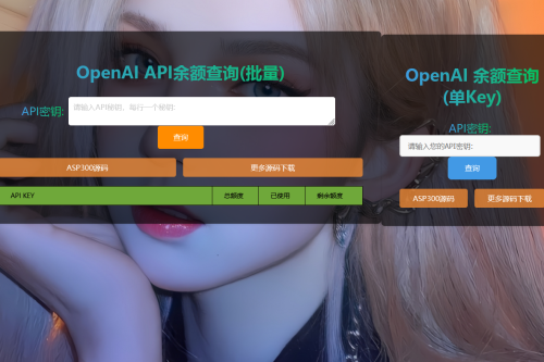 OpenAI API余额批量盘查 html源码-零度空间