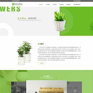 绿色的盆栽花店网站相应式动态html模板-零度空间