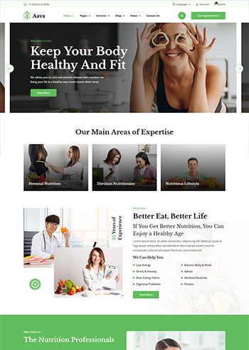 绿色气势派头相应式安康减肥饮食方案动态网站HTML5模板-零度空间