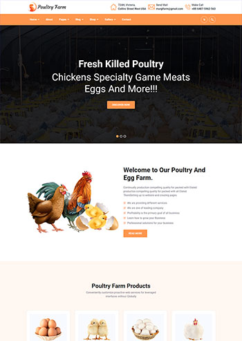 无机家禽养殖公司动态网站相应式html模板-零度空间
