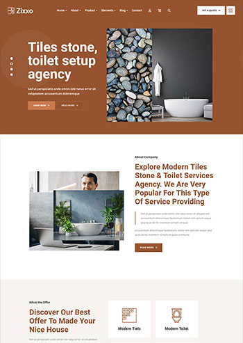 大情景的洗浴设计装修公司官网html5模板-零度空间