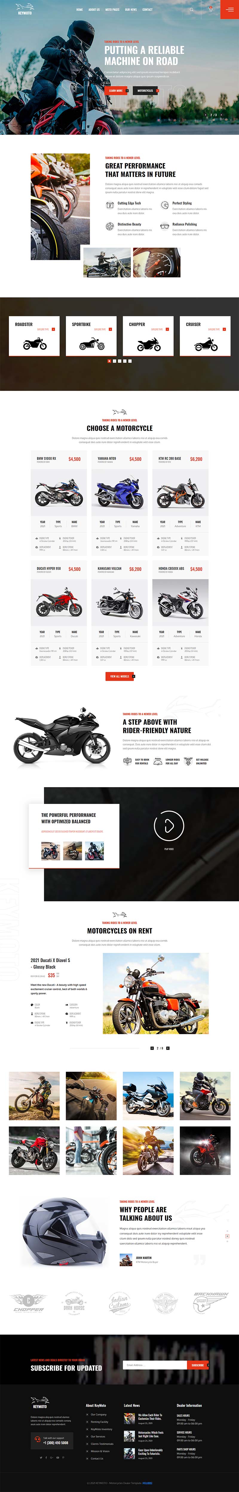 高端品牌摩托车发卖公司网站HTML5模板-零度空间