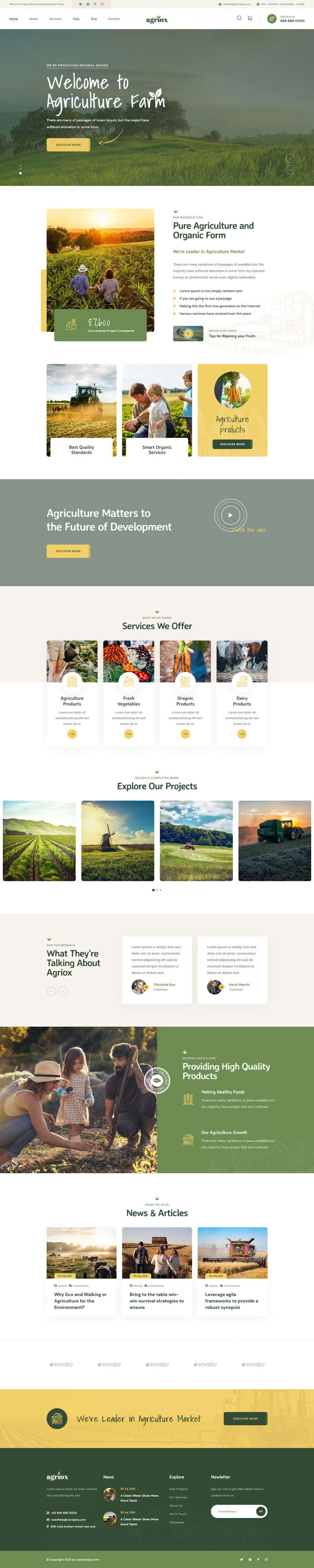 无机生态农业官网HTML模板-零度空间