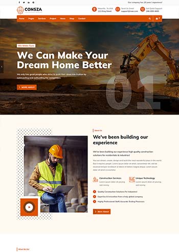 房地产修建工程企业网站HTML5模板-零度空间