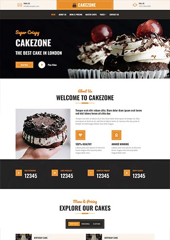 蛋糕店网站设计模板，甜品店网页模板html-零度空间