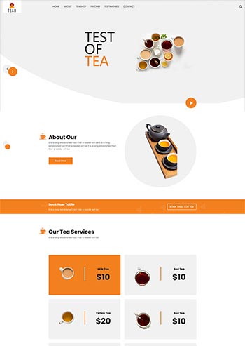 HTML5茶类饮品店鼓吹网站模板-零度空间