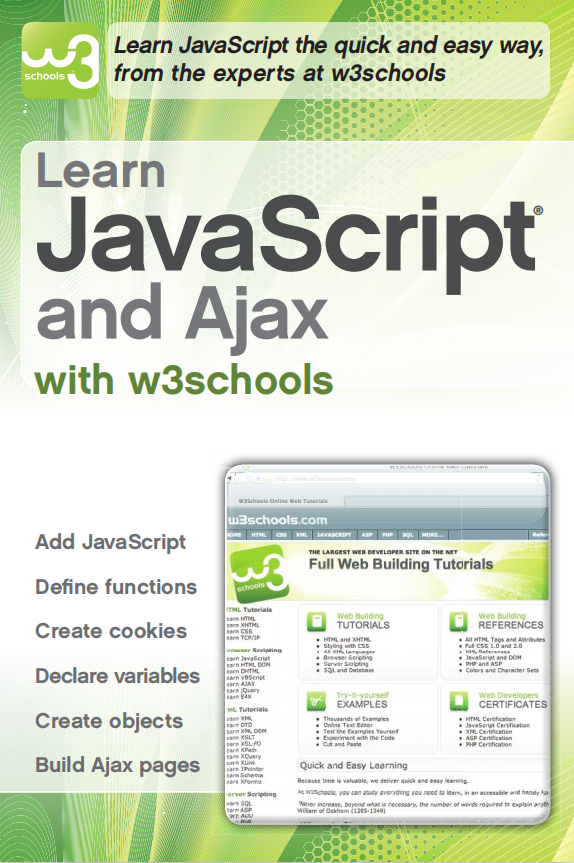 Learn javascript and Ajax with w3Schools 英文pdf_前端斥地教程-零度空间